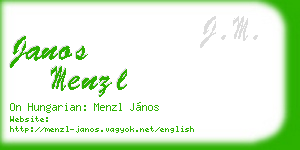 janos menzl business card